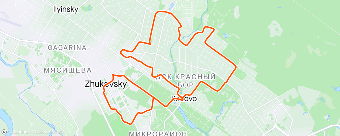 Map of the activity, Тренировка (после обеда)