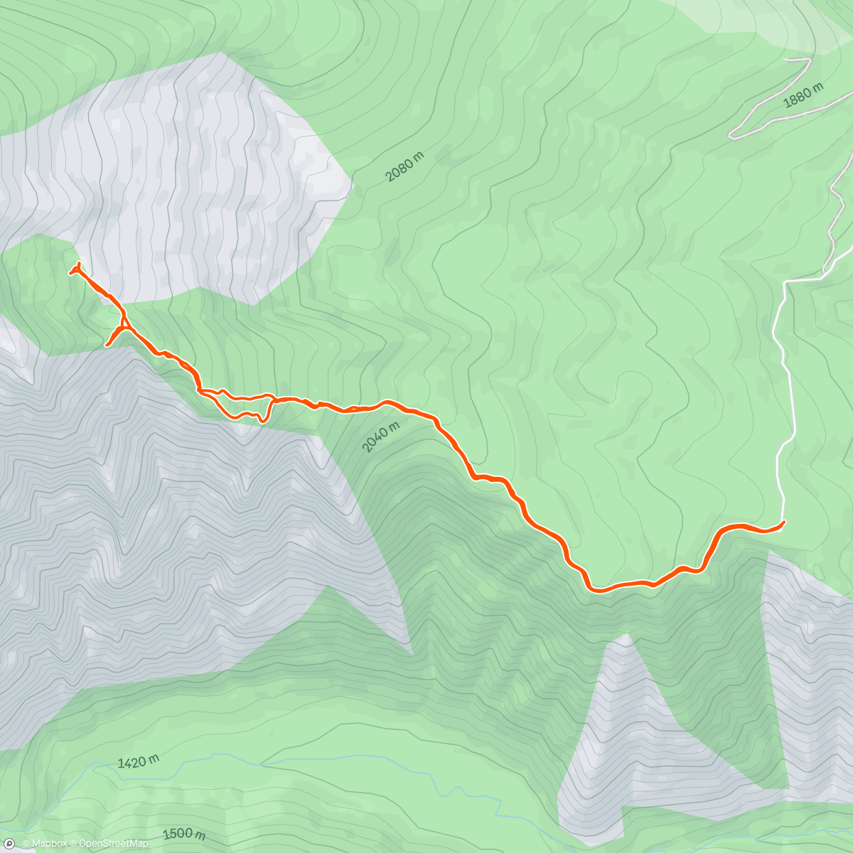 Map of the activity, Backcountry ski at Little St. Joe, sort of