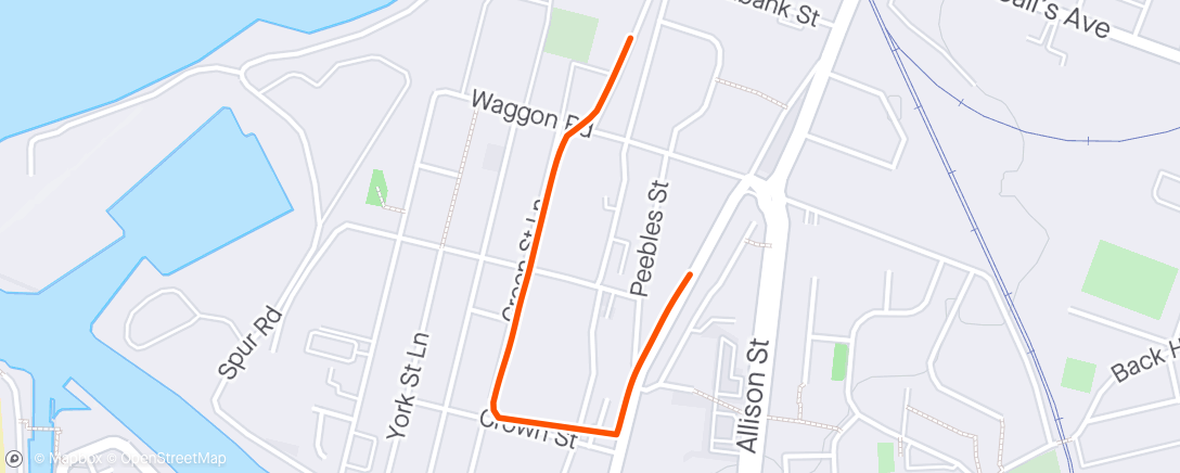 Map of the activity, Afternoon Run