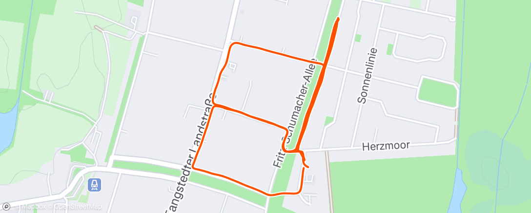 Map of the activity, Interval Thursday (10x400m @<3:30)