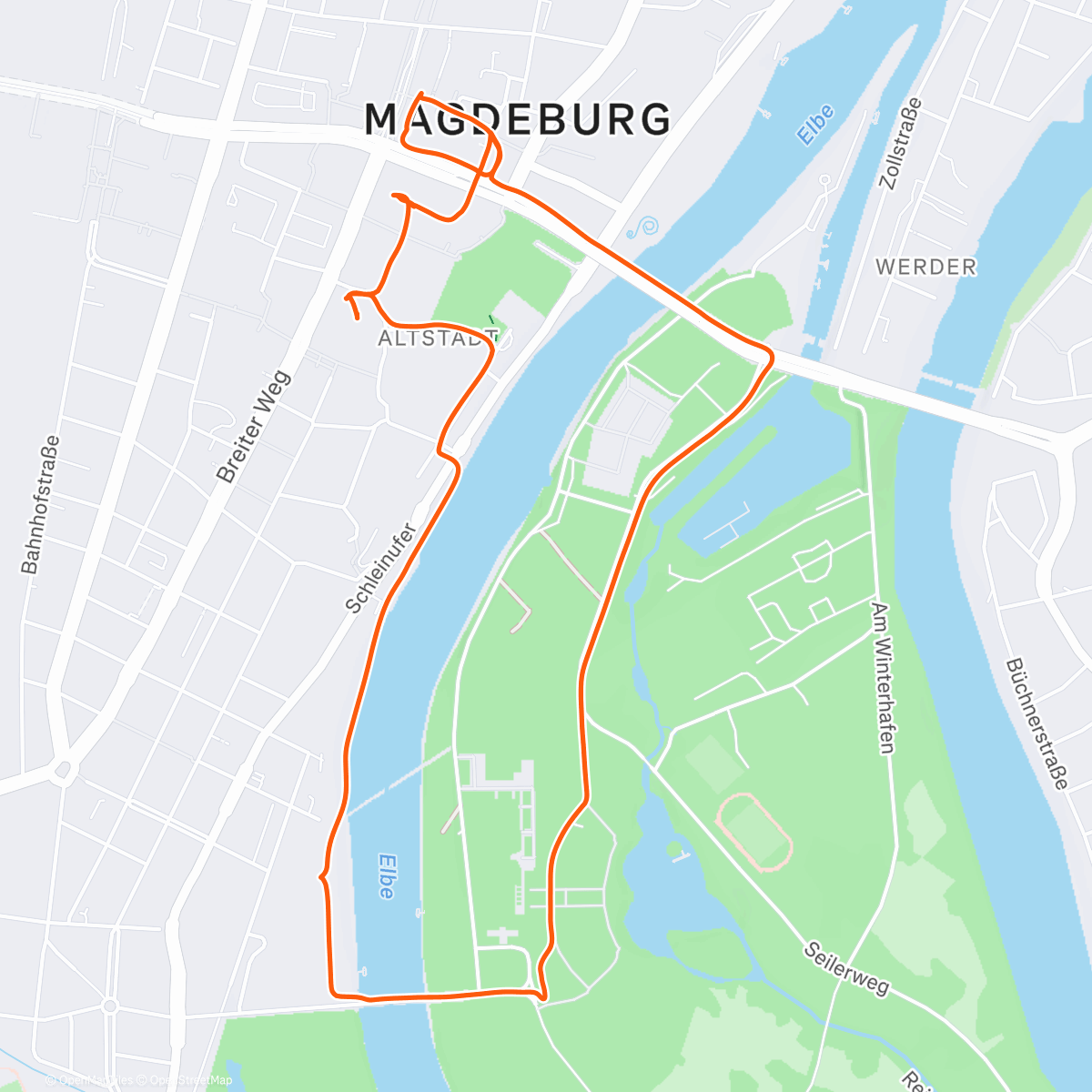 Map of the activity, Mittagspaziergang