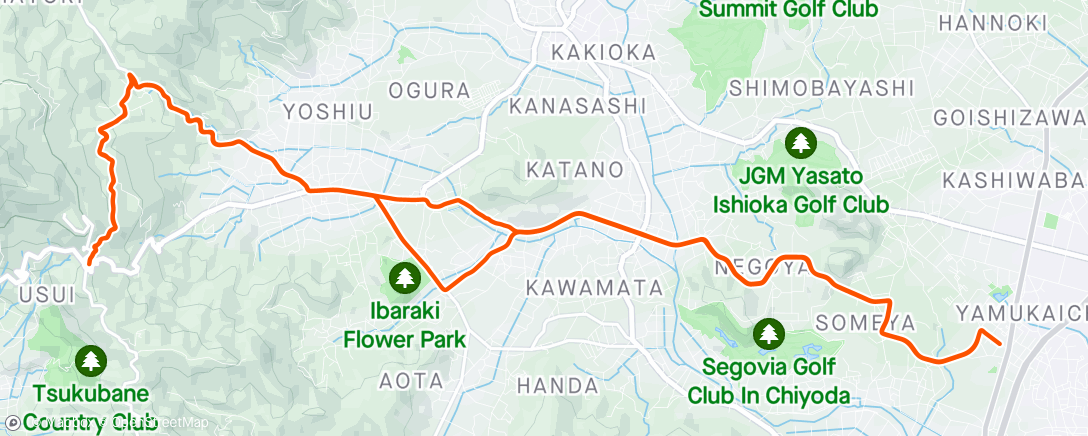 Map of the activity, 朝のライド(風返し)