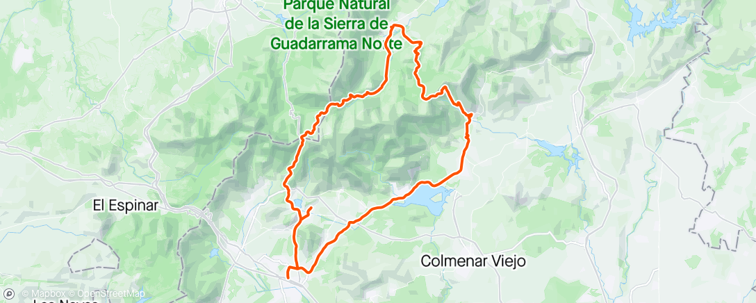 Map of the activity, Morcuera y Cotos