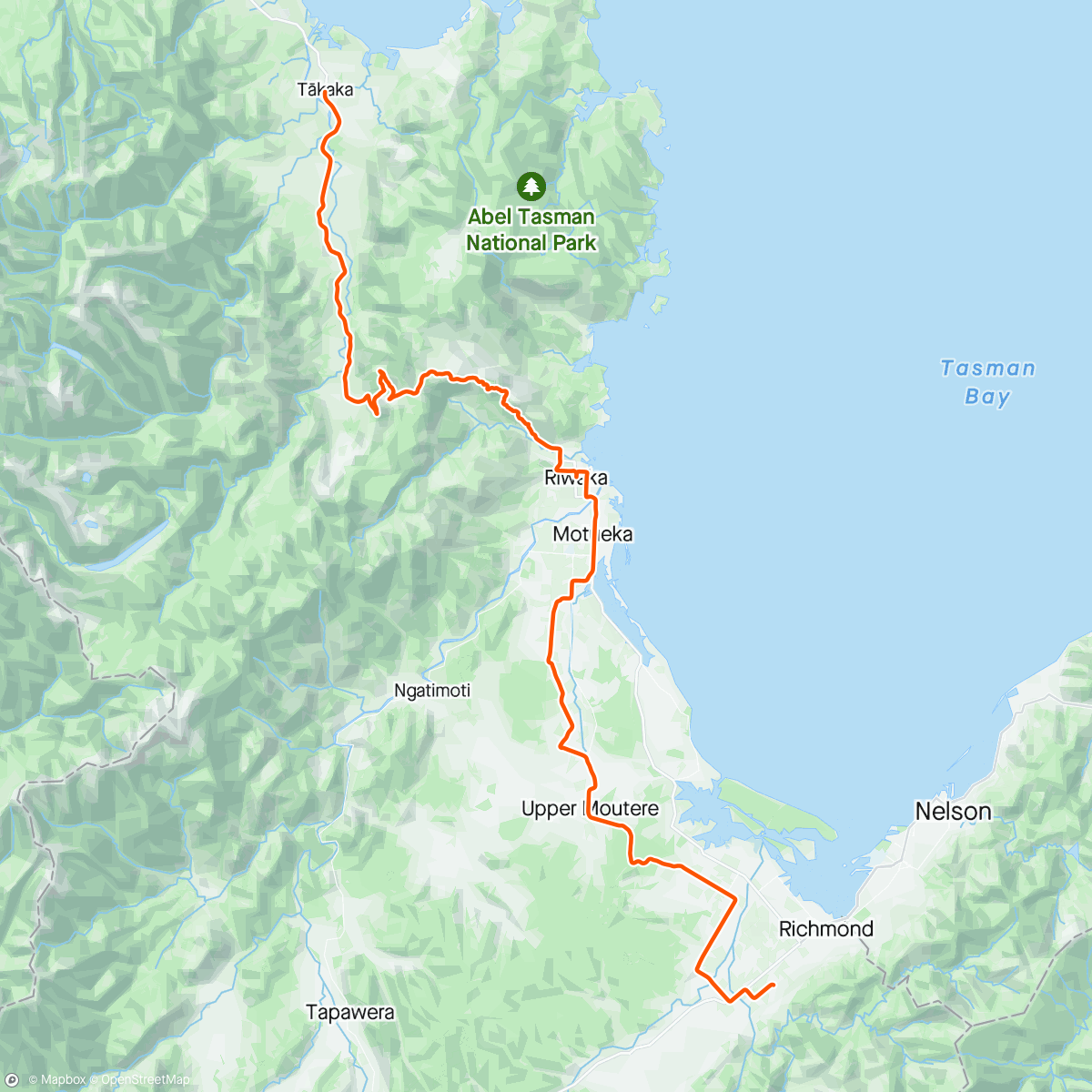 Map of the activity, The Infamous Takaka Hill