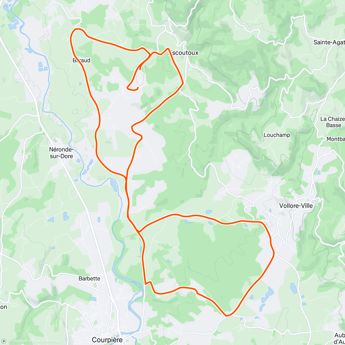 Map of the activity, Sortie vélo dans l'après-midi