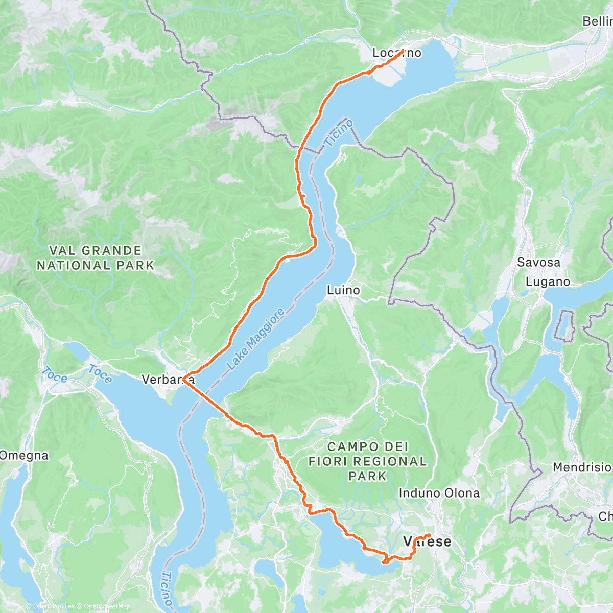 Map of the activity, Locarno  #Varese1 🇮🇹