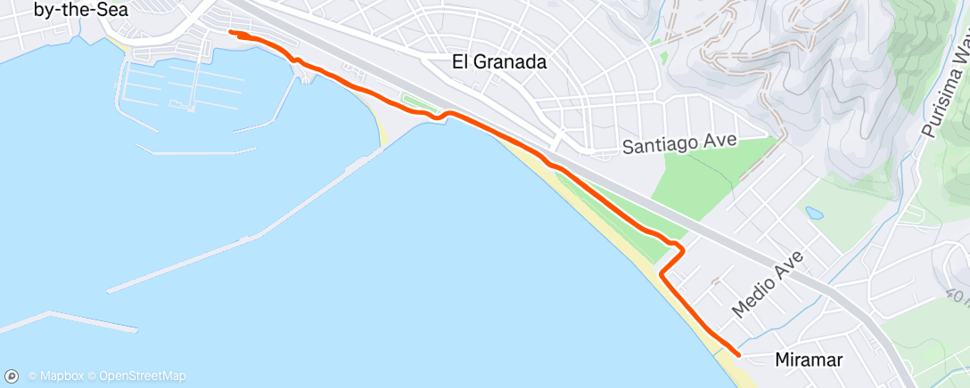 Map of the activity, Lunch Run
