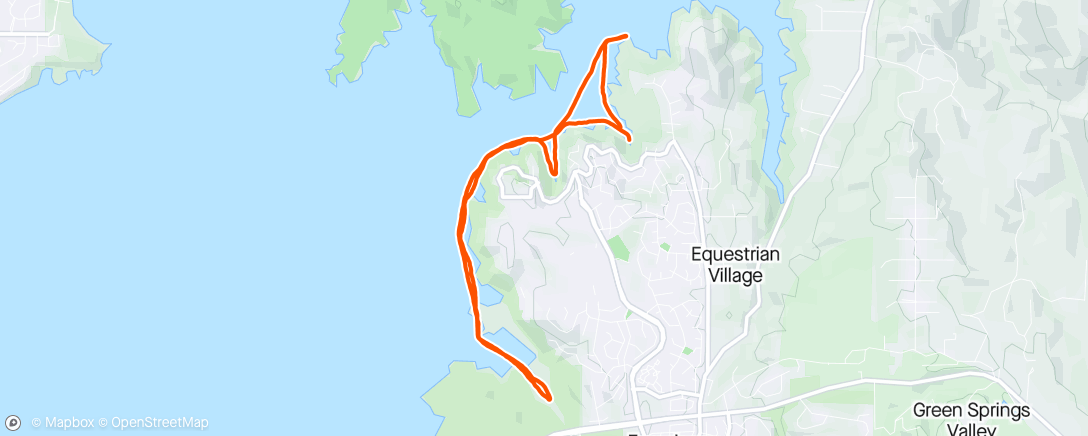 Map of the activity, Morning paddle
