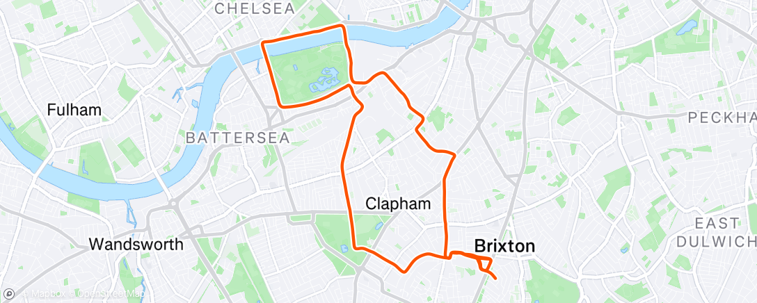 Map of the activity, Morning Run