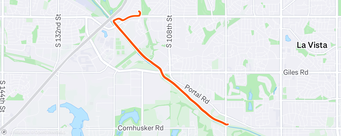 Map of the activity, Evening Run