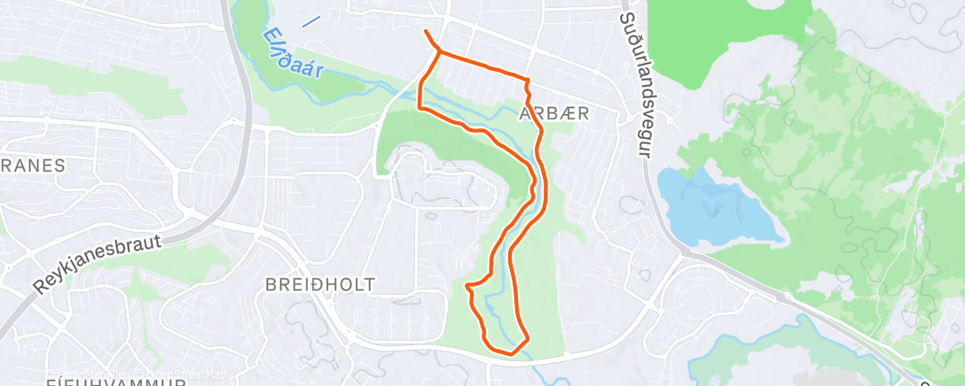 Map of the activity, Rólegt kerruskokk og Viktor að hlaupa aðeins sjálfur