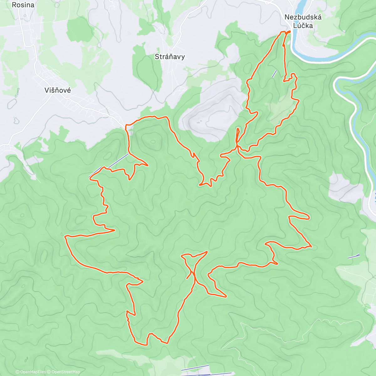 Map of the activity, Morning Mountain Bike Ride/Polom, Saračníky, Minčol, Zázrivá a Dolná roveň