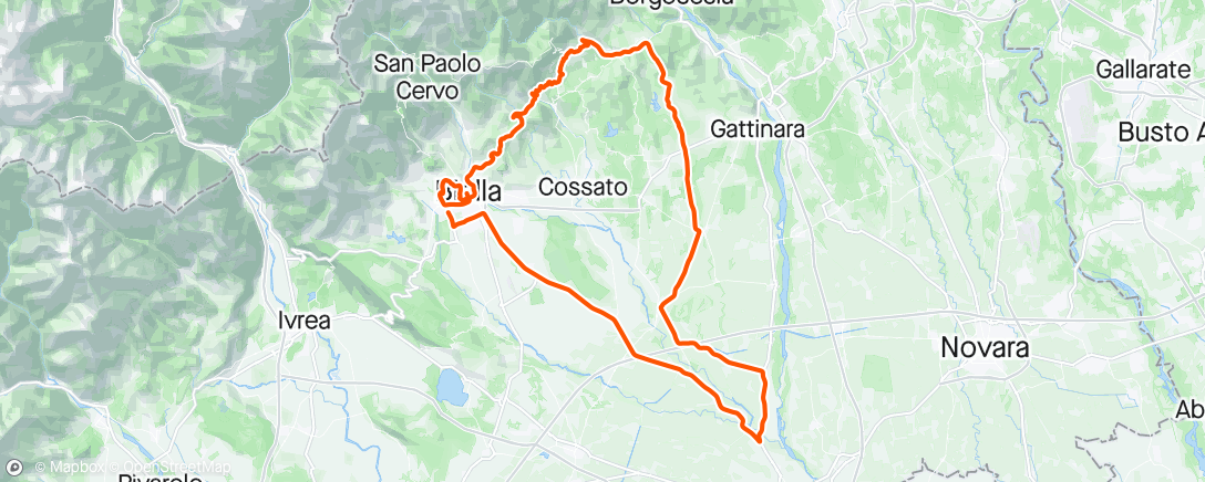 Map of the activity, Giro Di Biellla