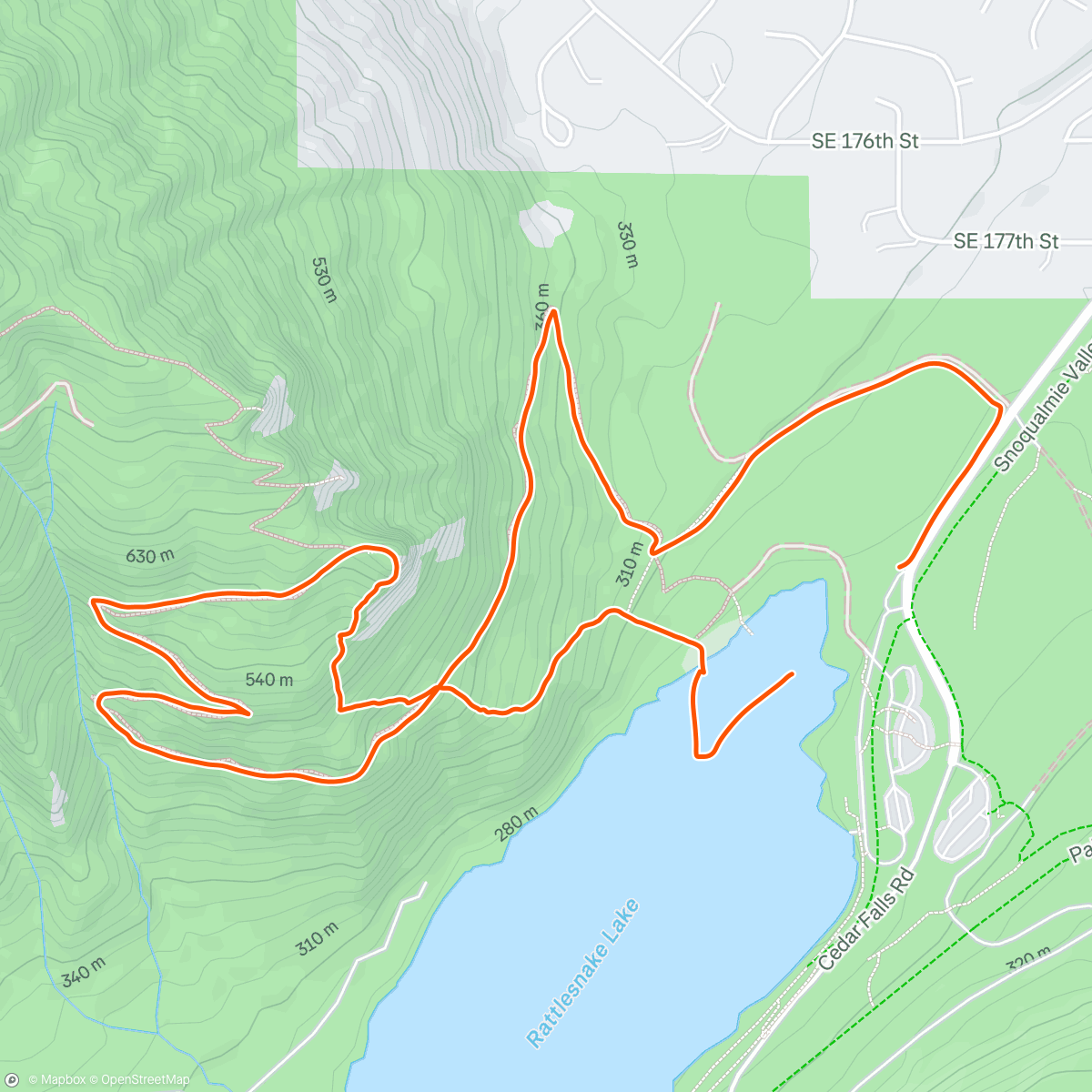 Map of the activity, Rattlesnake