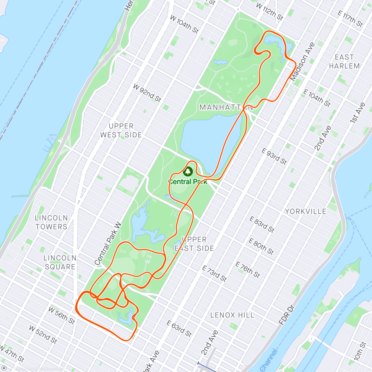 Map of the activity, HIT 11B - Zwift - Rising Empire in New York