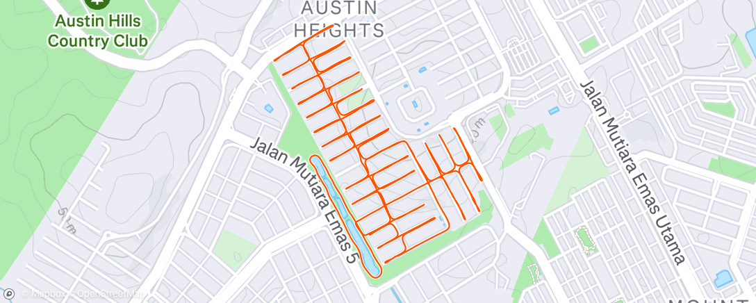 Mappa dell'attività Evening Run