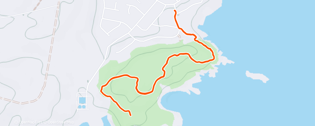 Map of the activity, Evening Run