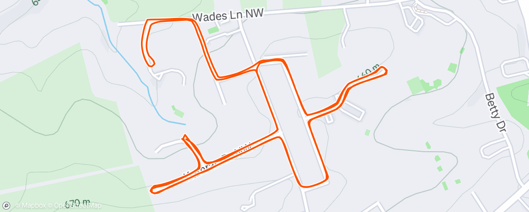 Map of the activity, Afternoon Walk