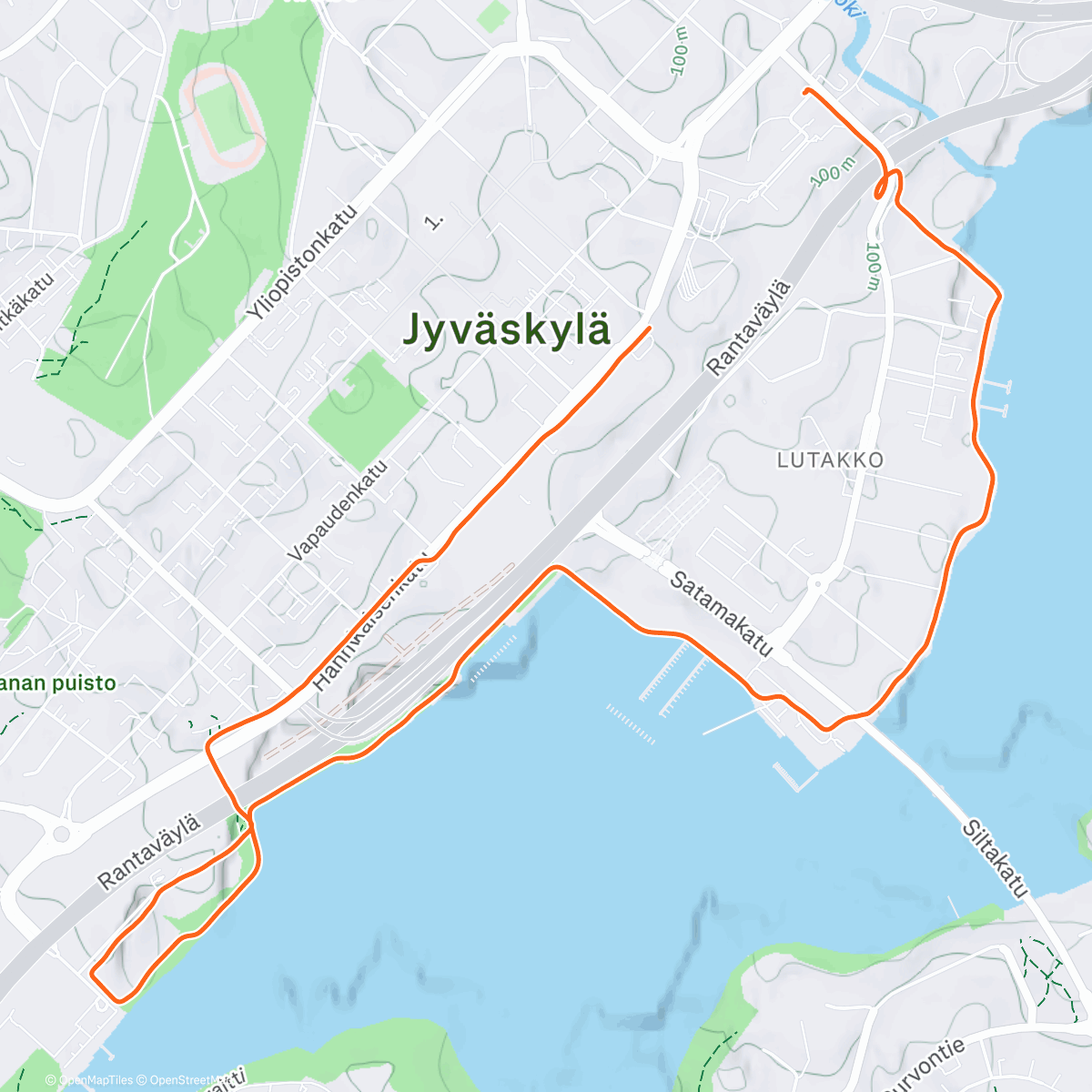 Map of the activity, Morning Run