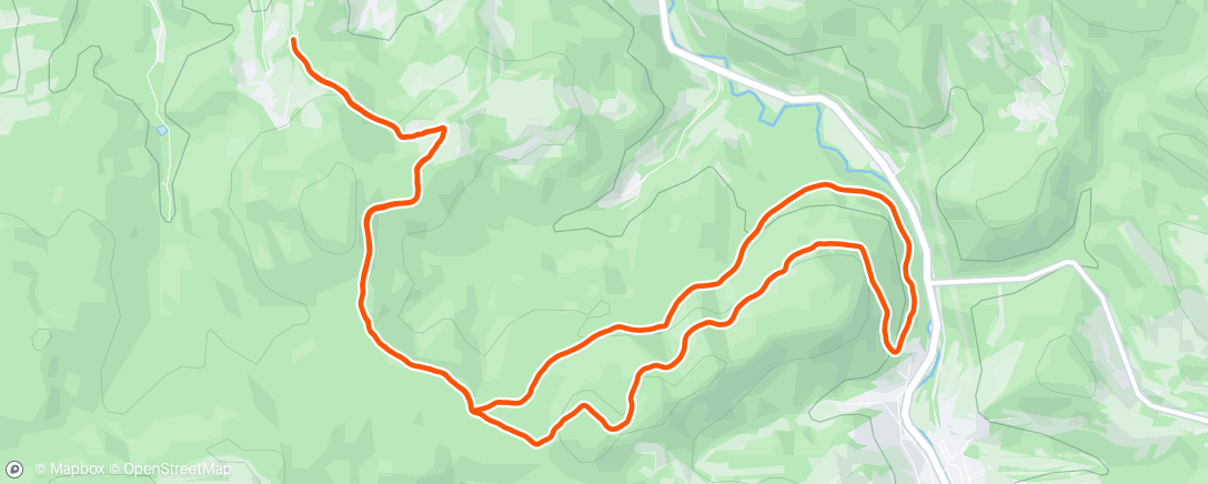 Map of the activity, Afternoon Trail Run