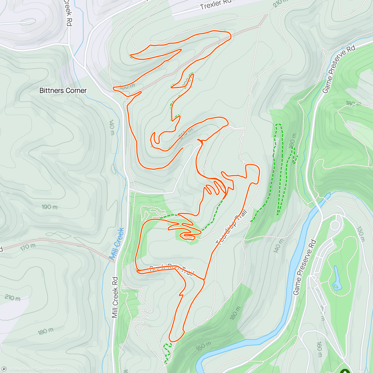 Map of the activity, Eclipse Ride at Trexler with Teague