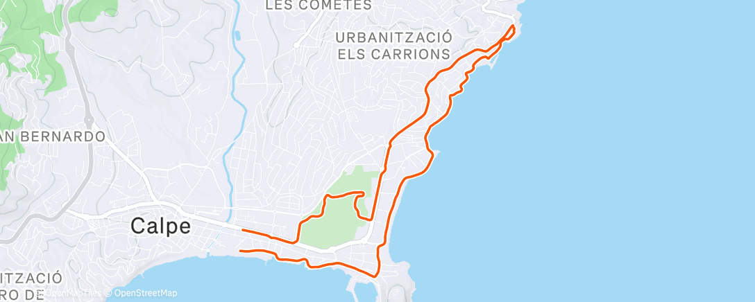 Map of the activity, Post two training days hangover cure