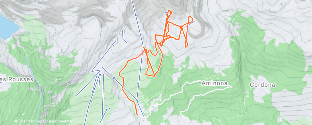 Map of the activity, Lunch Alpine Ski