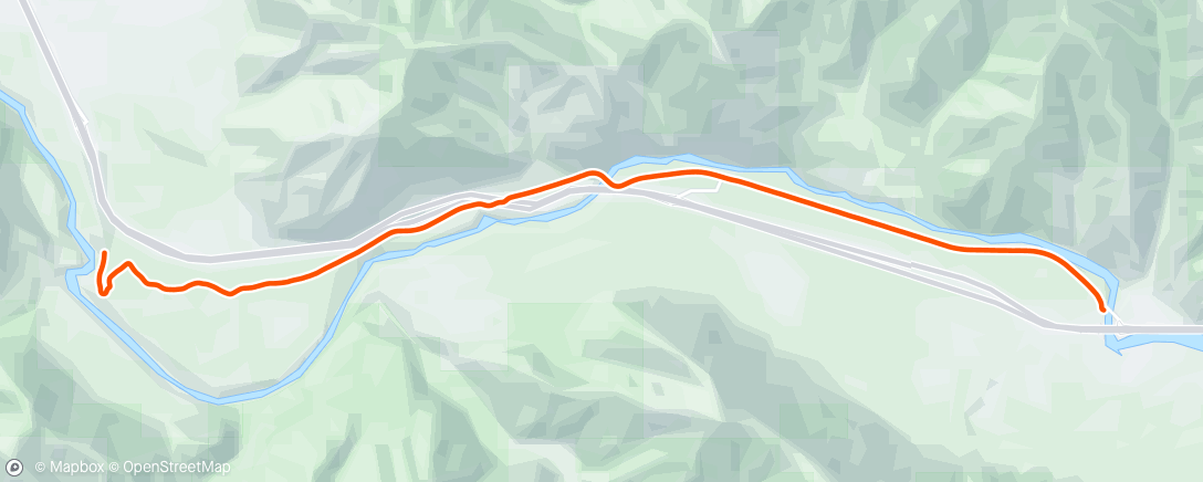 Map of the activity, Bike Shuttle