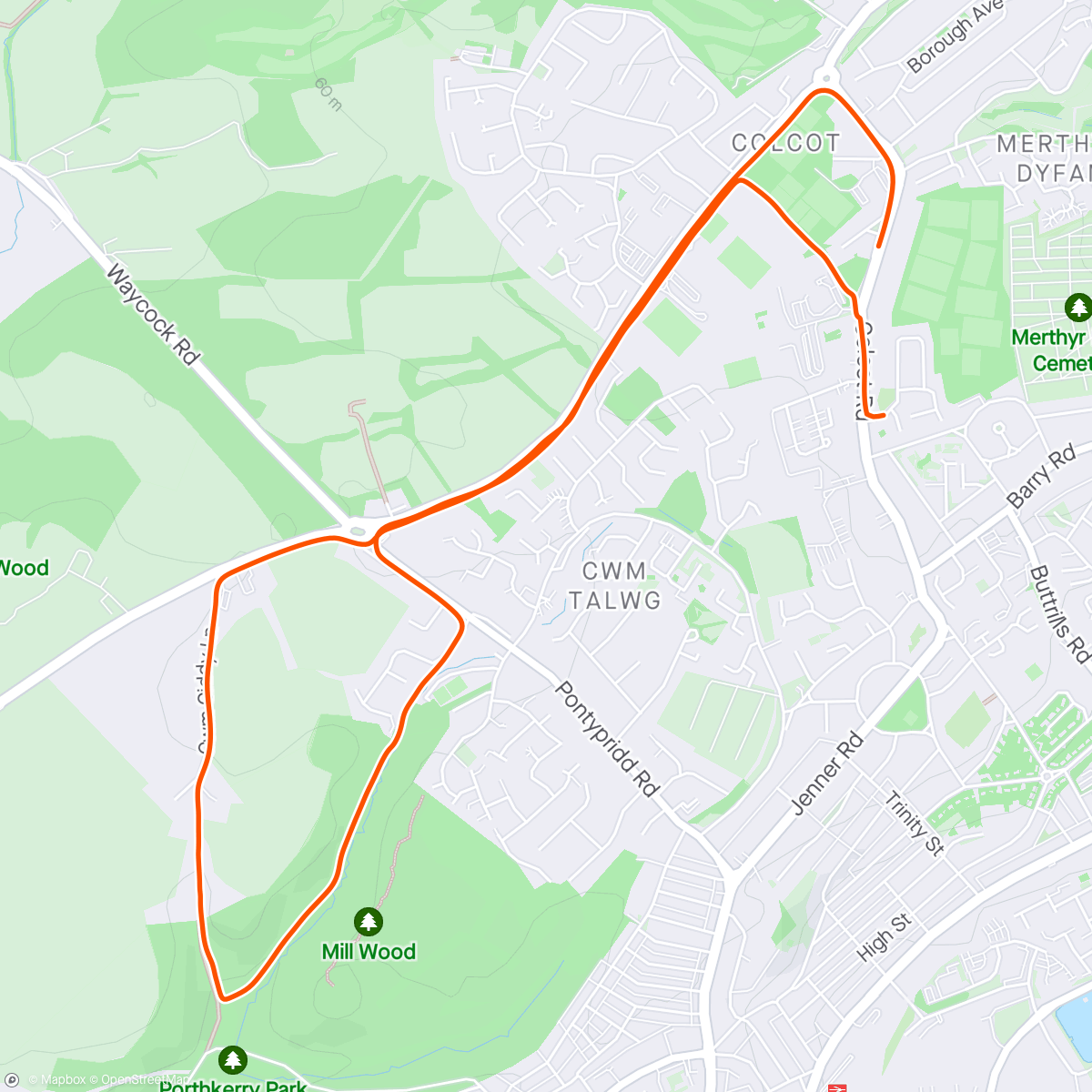 Map of the activity, 7km in the sunshine 😍