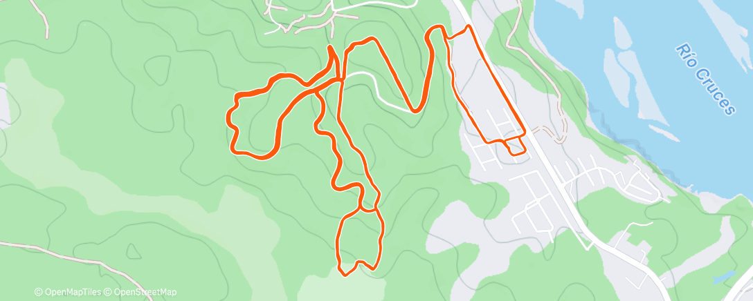 Map of the activity, Carrera de montaña matutina