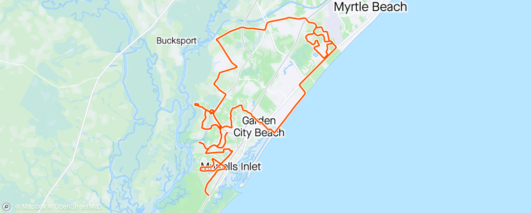 Map of the activity, Easy Breezy Cruise with the Murrells Inlet Publix Crew