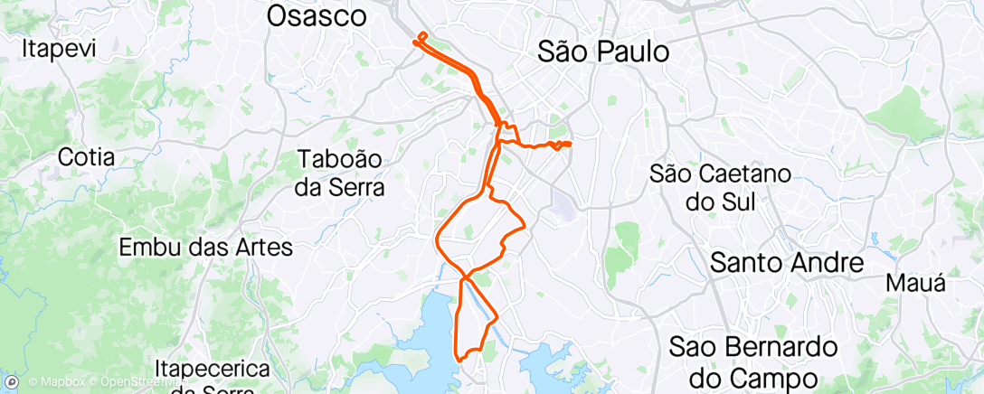 Map of the activity, Girinho no Guarapiranga