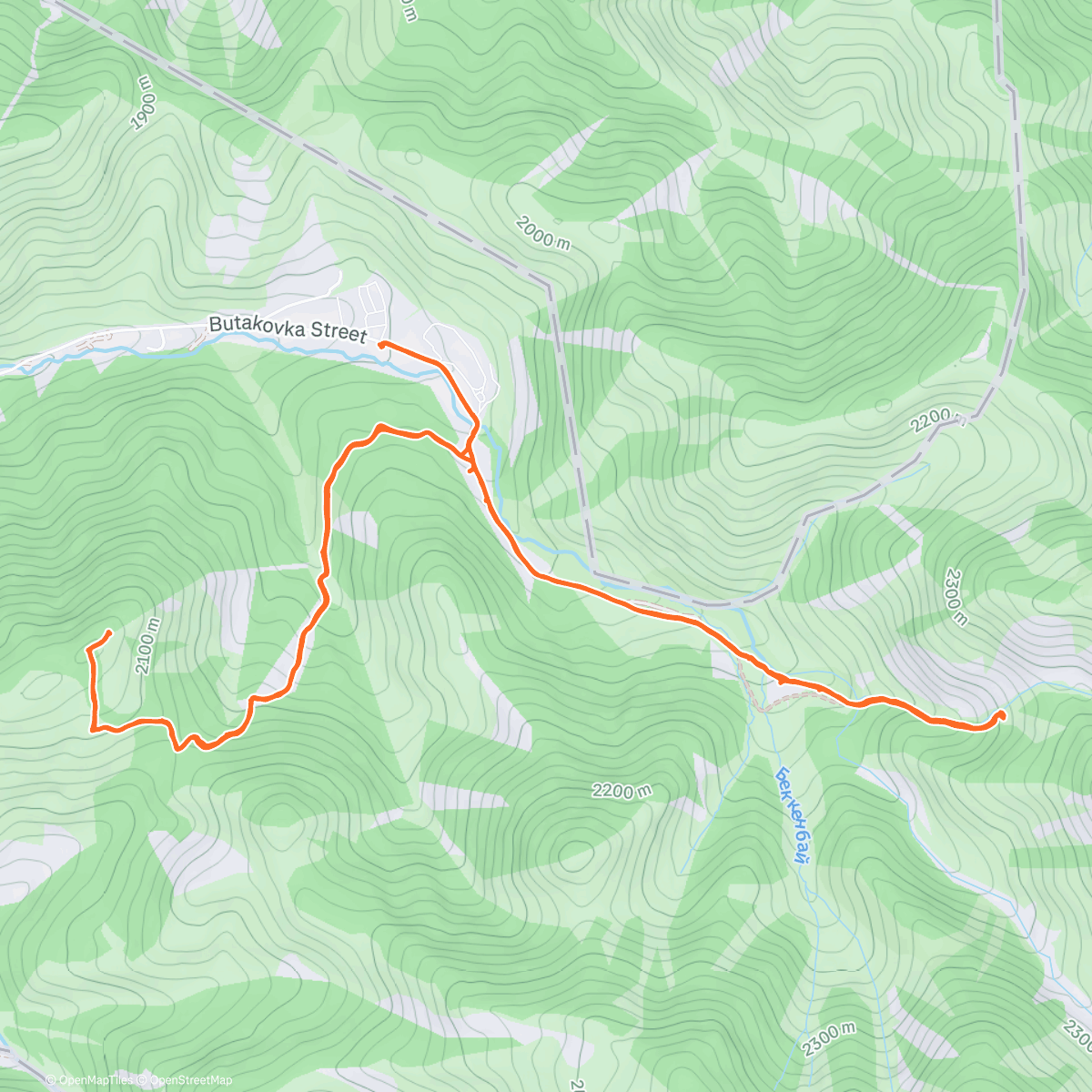 Map of the activity, Бутаковский водопад