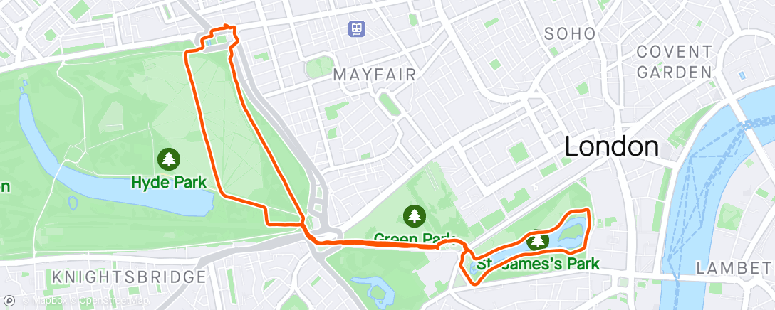 Mappa dell'attività Easy Morning Run - Hyde Park
