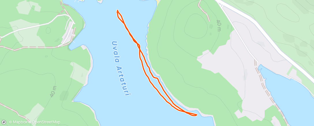 Mapa da atividade, Evening Stand Up Paddling