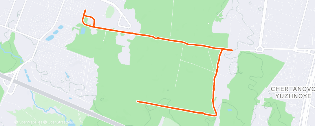 Map of the activity, Вечерний забег