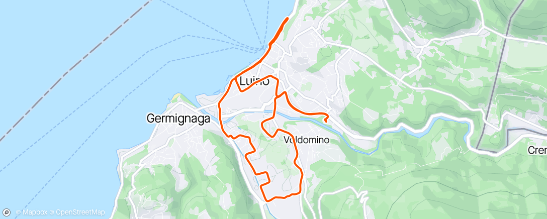 Map of the activity, Between two long runs