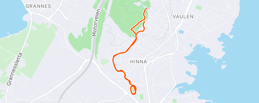 Map of the activity, Morning Run
