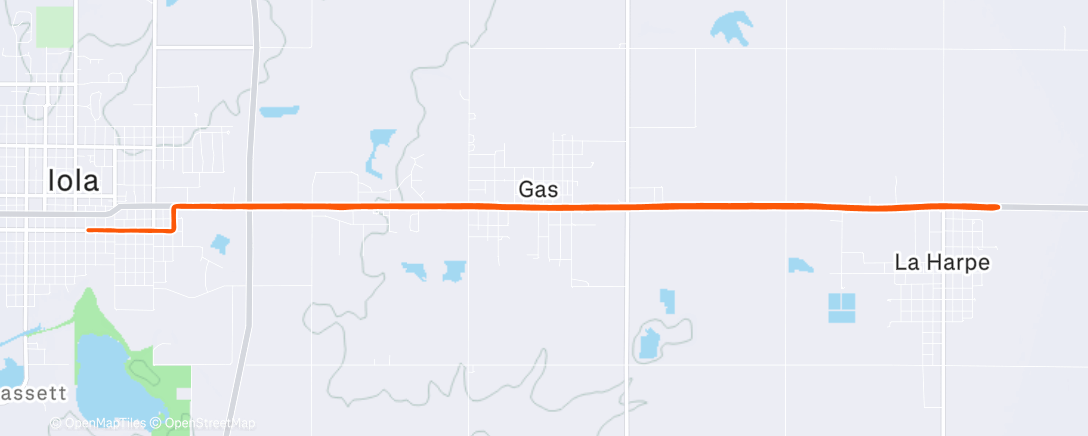 Map of the activity, Lunch Ride