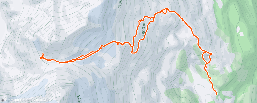 Map of the activity, Morning Hike