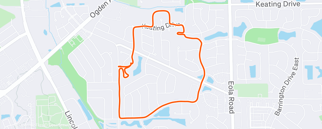 Map of the activity, Afternoon Walk