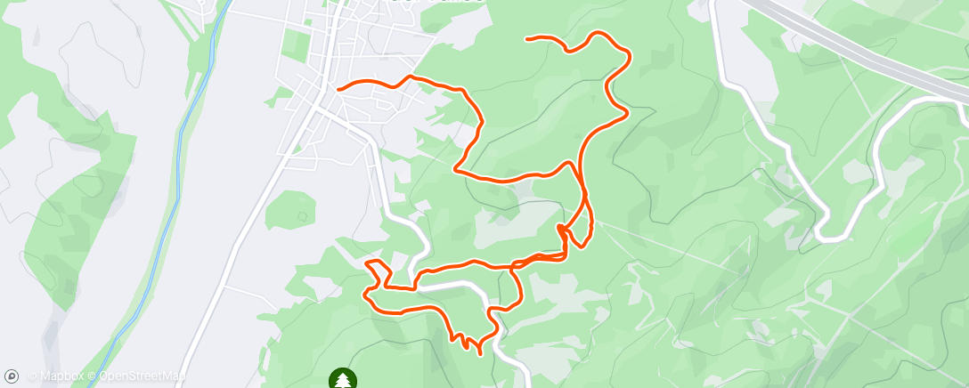 Mappa dell'attività Carrera de montaña vespertina
