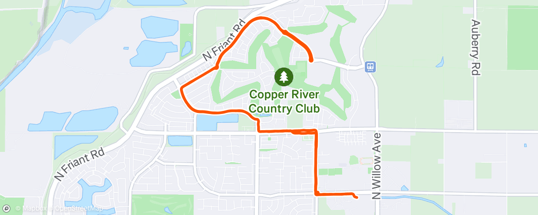 Map of the activity, Morning Run