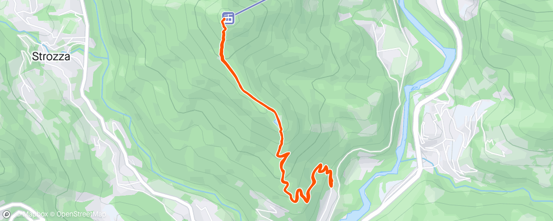 Mapa de la actividad, Sessione di trail running all’ora di pranzo