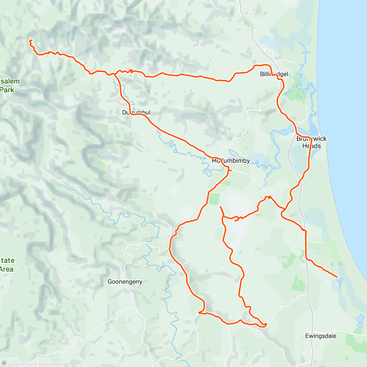 Map of the activity, Afternoon Ride