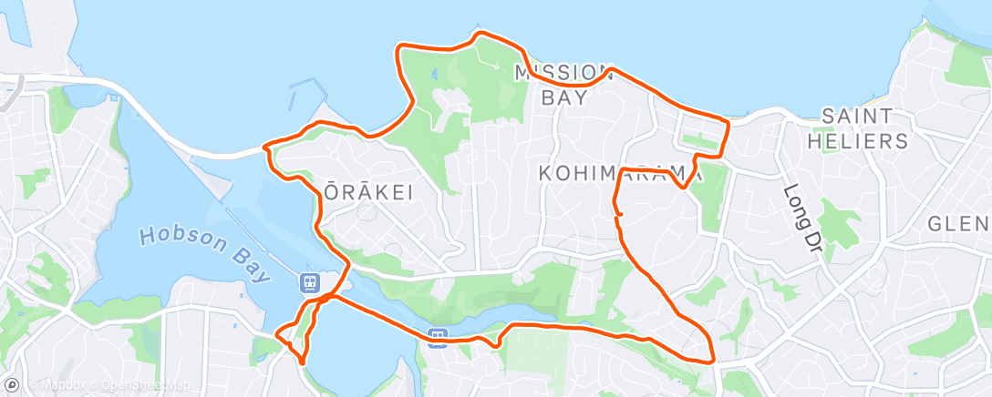 Map of the activity, Lunch Run