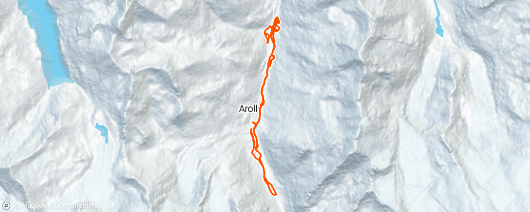 Map of the activity, Arolla - Pistes Privées