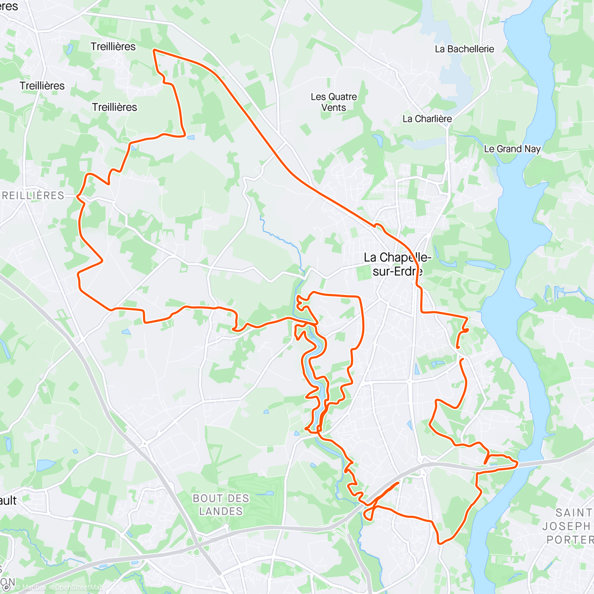 Map of the activity, Rando La Chapelle-sur-Erdre avec le fiston