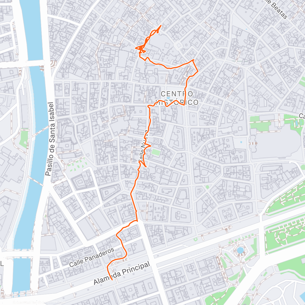 Map of the activity, Avondwandeling in Malaga
