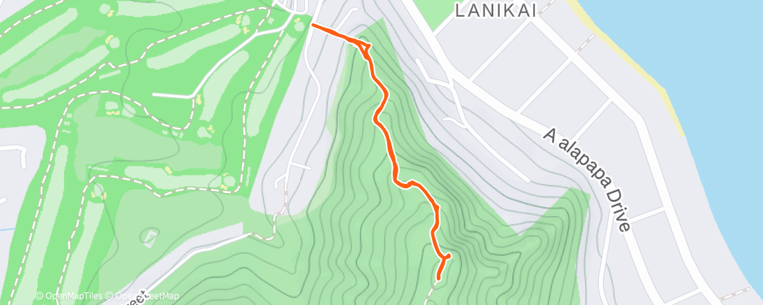 Map of the activity, Afternoon Hike